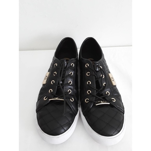Guess Sz 7.5M G by Guess Black & Gold Backer 2 Quilted Sneakers - Picture 10 of 10